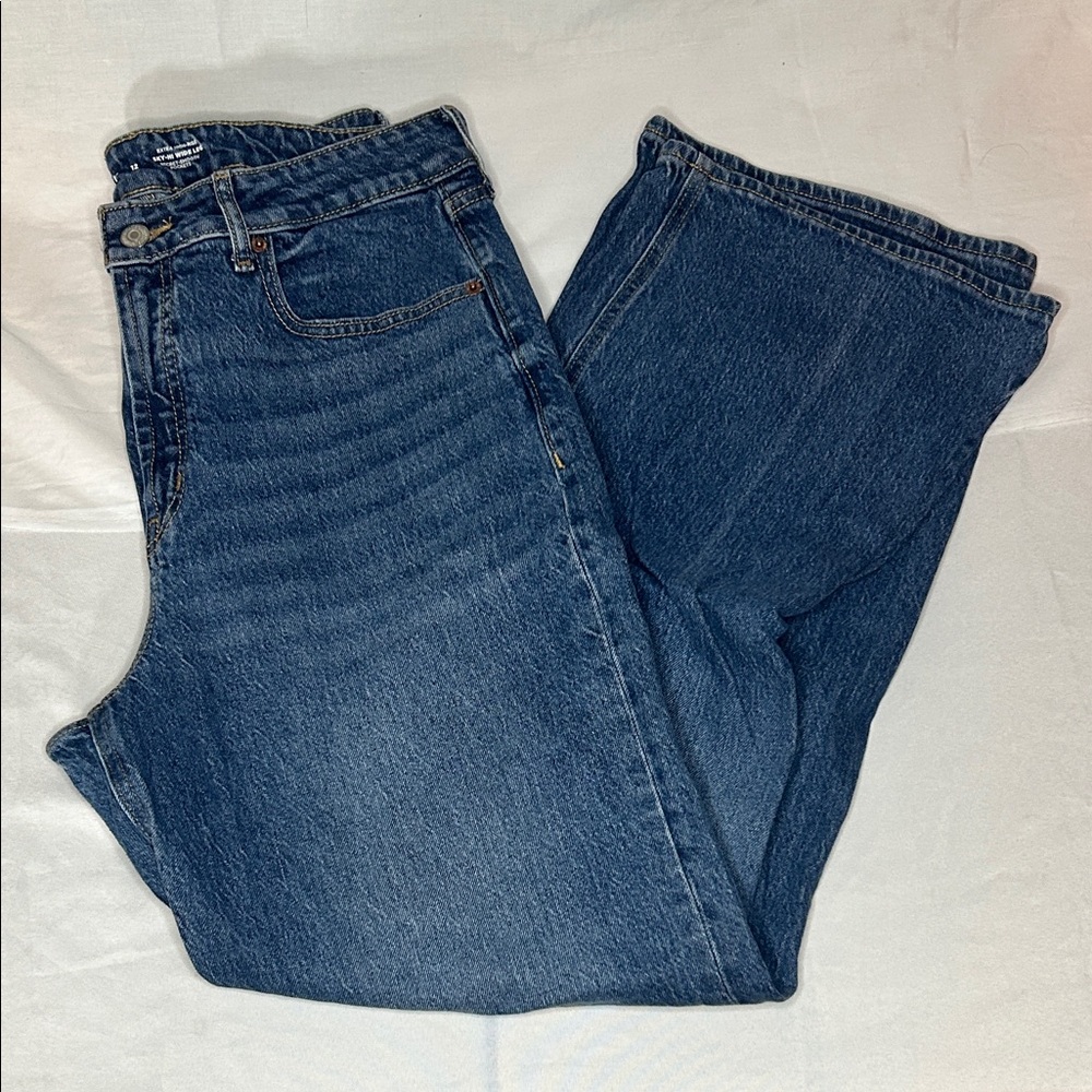 Old Navy Women's Flare Wide Leg Jeans - Blue